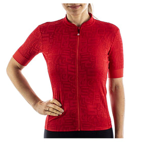 PROMESSA JACQUARD JERSEY-RED