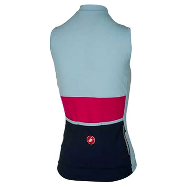 PROTAGONISTA SLEEVELESS JERSEY-PALE BLUE/RASPBERRY/NAVY