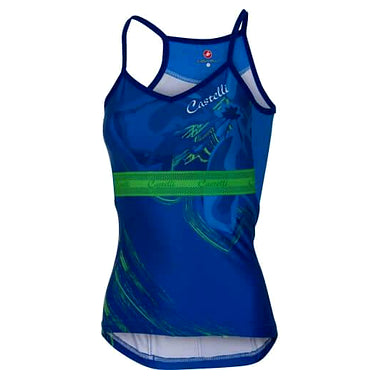 SPAGHETTINO TOP-MATTE BLUE/KELLY GREEN