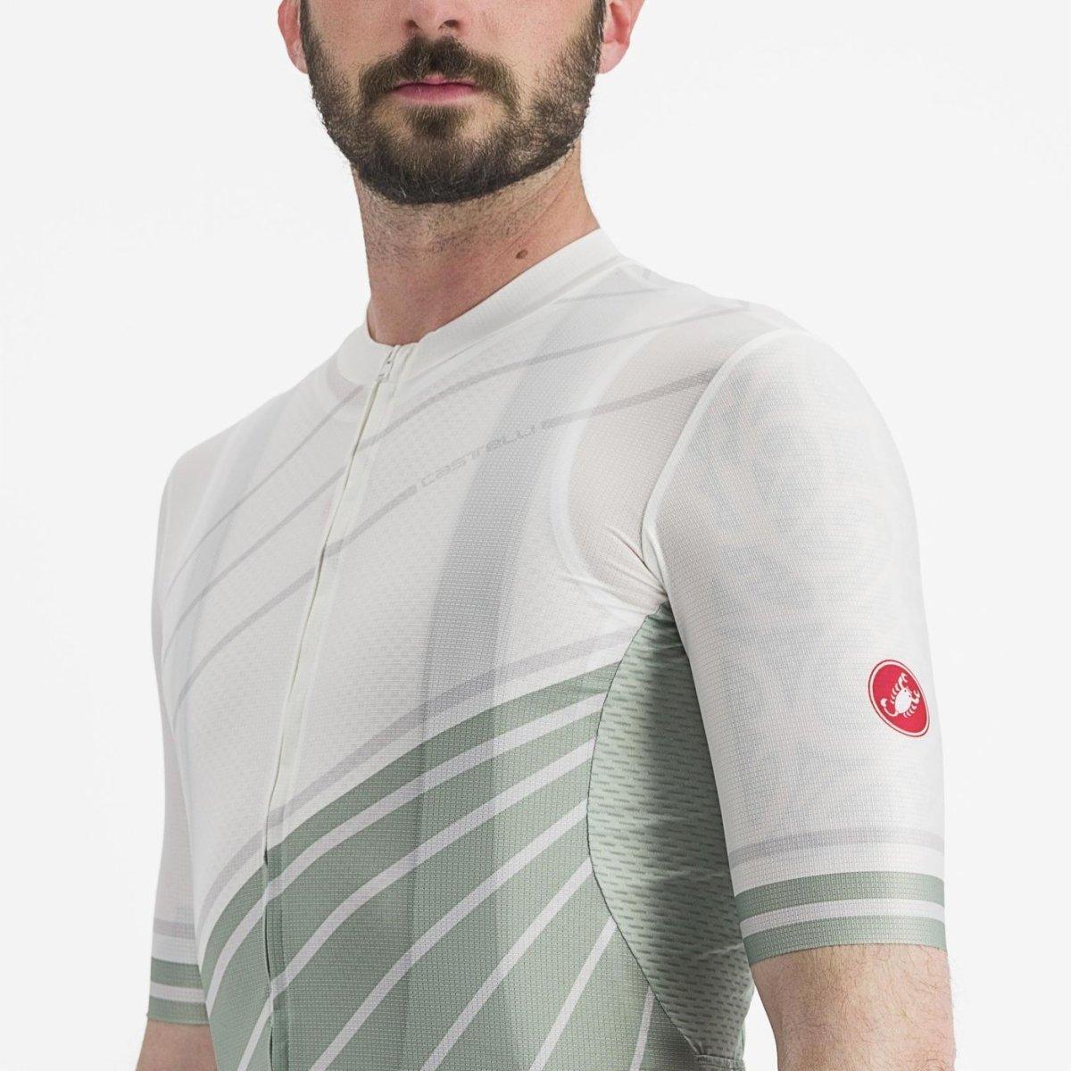 SPEED STRADA JERSEY-IVORY/DEFENDER GREEN