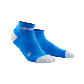 CEP ULTRALIGHT LOW CUT SOCKS-ELECTRIC BLUE/LIGHT GREY
