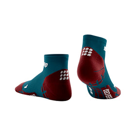 CEP ULTRALIGHT LOW CUT SOCKS-PETROL/DARK RED