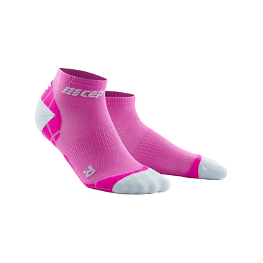 CEP ULTRALIGHT LOW CUT SOCKS-PINK/LIGHT GREY