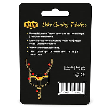Blub TUBELESS VALVES BRASS