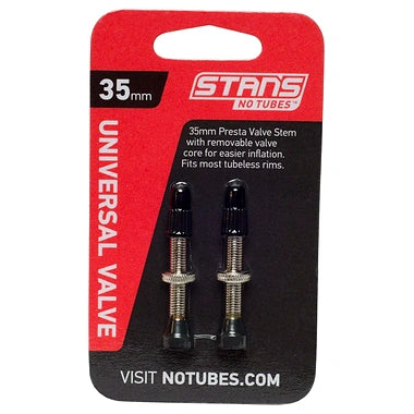 Valve Stem Pair, Universal, Presta, 35mm