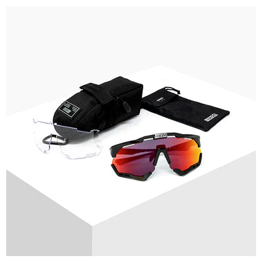 Scicon Aeroshade XL Sport Sunglasses (Multimirror Red/Carbon Matt)