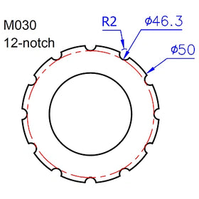 Icetoolz M030 BB Installation Tool For M30 - 12-Notch