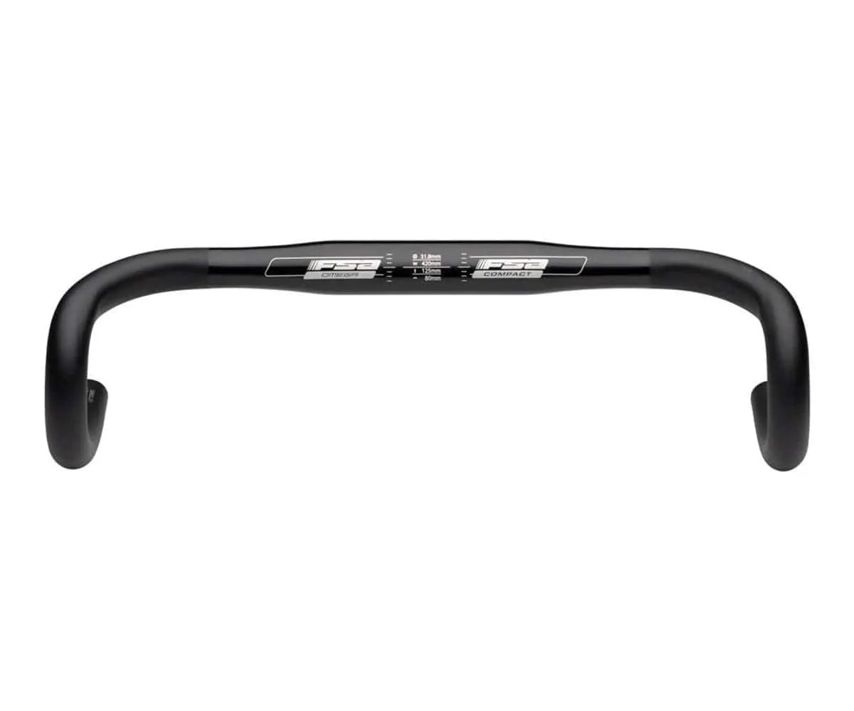 FSA Omega Compact 42cm 31.8 Drop Bar Black
