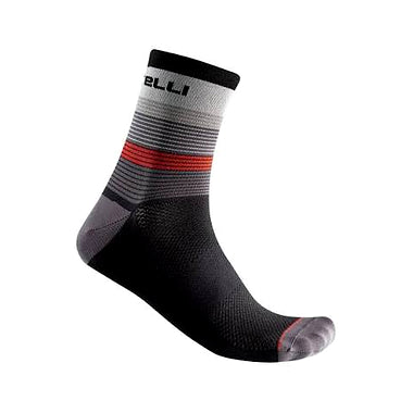 SCIA 12 SOCK-GRAY/DARK GRAY-RED-BLACK