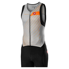 FREE SANREMO SUIT SLEEVELESS-SILVER GRAY/BRILLIANT ORANGE