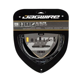 Jagwire 2X Elite Link Shift Derailleur Cable Kit (Black)