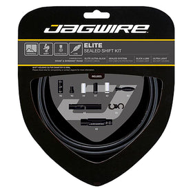 Jagwire 2X Elite Sealed Shift DIY Derailleur Cable Kit (Black)
