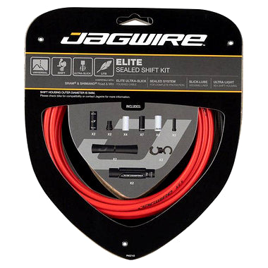 Jagwire 2x Elite Sealed Shift Housing (Red)