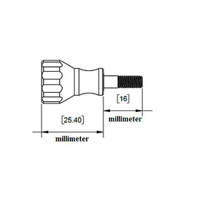 K-EDGE Thumb Screw (with hex locking bolt)