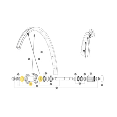 Mavic ID360 Ksyrium SL Rear Wheel Hub Bearings