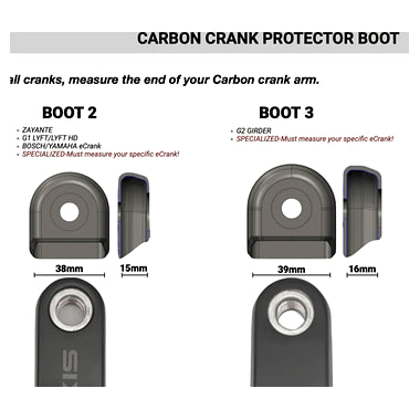 Praxis BOOT 2 - CRANK PROTECTORS (2PK)(Fits LYFT, BOSCH/YAMAHA CARB E-CRANKS, ZAYANTE CARBON)