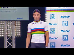 Santini UCI Official Rainbow Stripes Neck Warmer-White