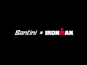 Santini Ironman Aahonoui Trisuit (Short Sleeve)-Blue