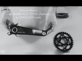 Absolute Black Oval MTB Chainring 1X SRAM Direct Mount GXP N/W (6mm Offset)-Black