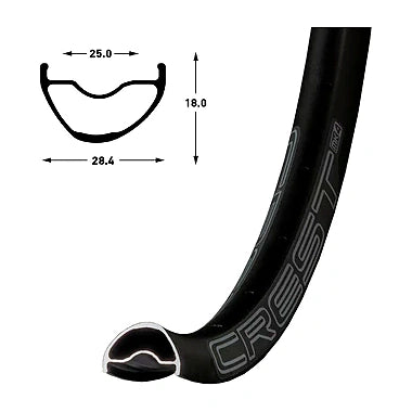 Stan's Rim, Crest MK4 29, 28H, Black, Gray