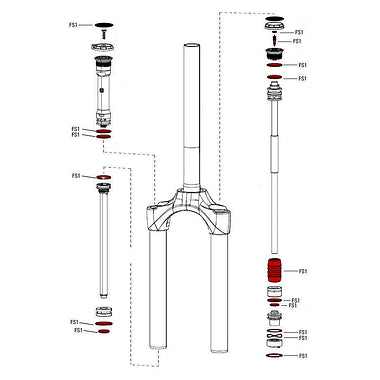 Rock Shox Service Kit For Paragon Gold A1