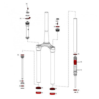 Rock Shox Spare For Fork Service Kit
