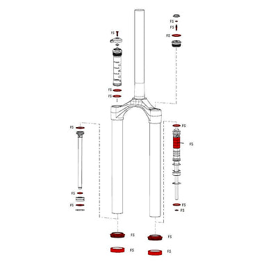 Rock Shox Spared for Fork Service Kit For Sector Gold