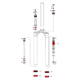 Rock Shox Spared for Fork Service Kit For Sector Gold