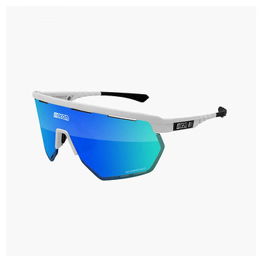 Scicon Aerowing Sport Sunglasses (Multimirror Blue/White Gloss)