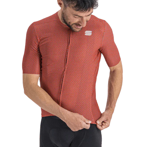 Sportful Checkmate Mens Cycling Jersey (Chilli Red Malives)