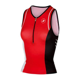 CORE W TRI SINGLET-RED/WHITE