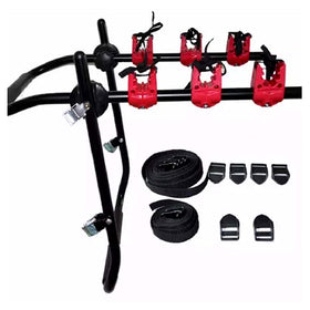 Multifunctional Car Bicycle Rack For 3 Bicycles On Car Aluminium Black