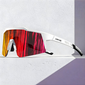 Kapvoe K9028 Kids Sports Leisure Sunglasses-Red/White