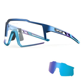 Kapvoe KE9022 Photochromic Sports Sunglasses-Blue