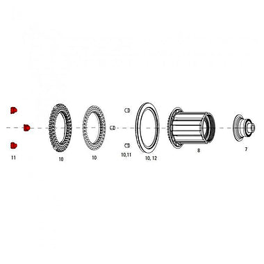 Zipp Magnet Set Rear Cognition Wheel Service Parts